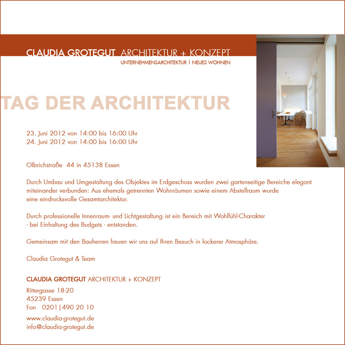 Einladung Tag der Architektur 2012