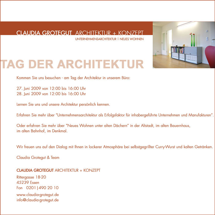 Einladung Tag der Architektur 2009